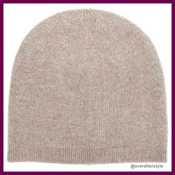 Double-Layer Cashmere Wool Blend Slouchy Knit Beanie Winter Ski Hat Unisex main image 4
